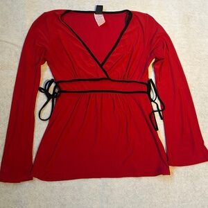 Red with black tires